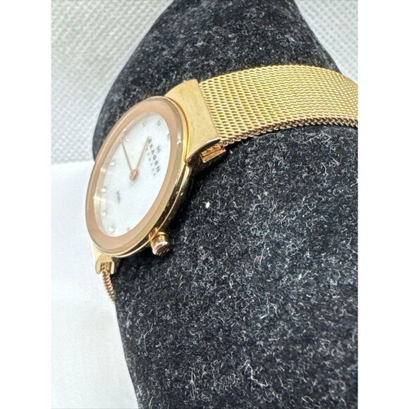 Skagen Freja 358SRRD Womens Rose-Tone Steel Mesh Analog Dial Quartz Watch AEA003 main image 11